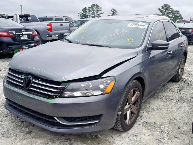 1VWBP7A32CC079127 - 2012 VOLKSWAGEN PASSAT SE GRAY photo 2