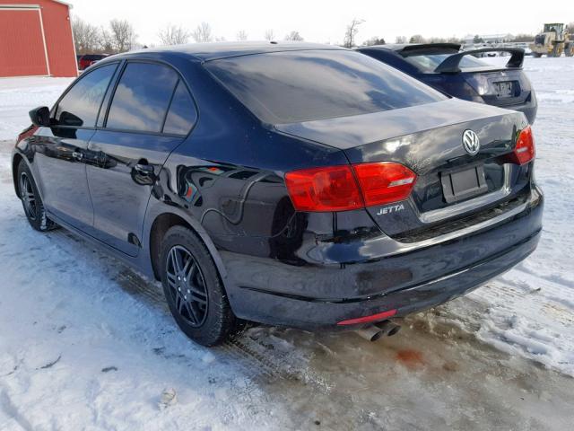 3VW2K7AJ0DM264838 - 2013 VOLKSWAGEN JETTA BASE Սև լուսանկար 3
