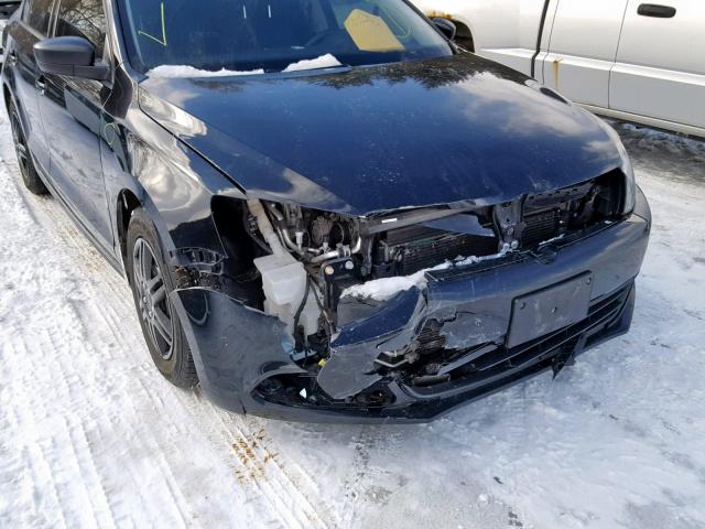 3VW2K7AJ0DM264838 - 2013 VOLKSWAGEN JETTA BASE Սև լուսանկար 9