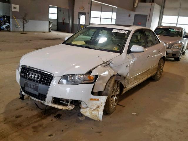 WAUDF78E98A166822 - 2008 AUDI A4 2.0T QU WHITE photo 2