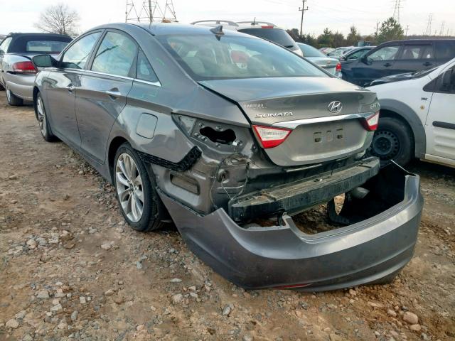 5NPEC4ABXDH533891 - 2013 HYUNDAI SONATA SE GRAY photo 3