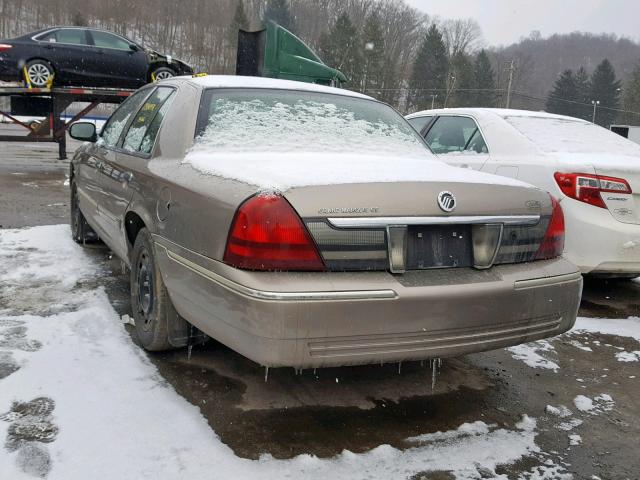 2MEFM74V76X634394 - 2006 MERCURY GRAND MARQ TAN photo 3