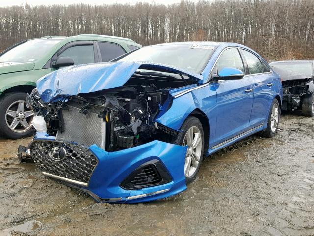 5NPE34AFXJH626795 - 2018 HYUNDAI SONATA SPO BLUE photo 2