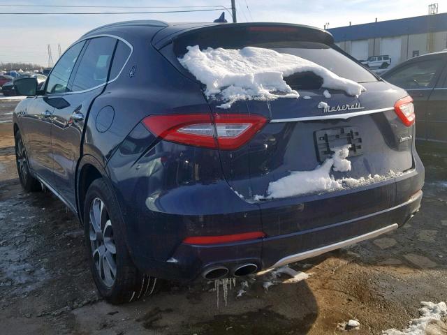 ZN661XULXHX210644 - 2017 MASERATI LEVANTE BLUE photo 3