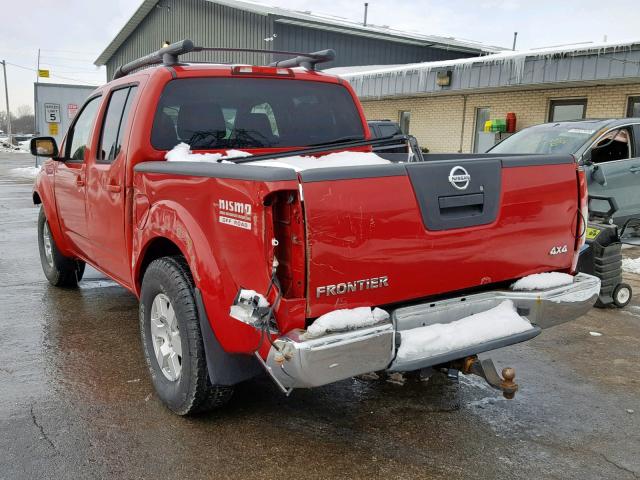 1N6AD07WX7C431809 - 2007 NISSAN FRONTIER C RED photo 3