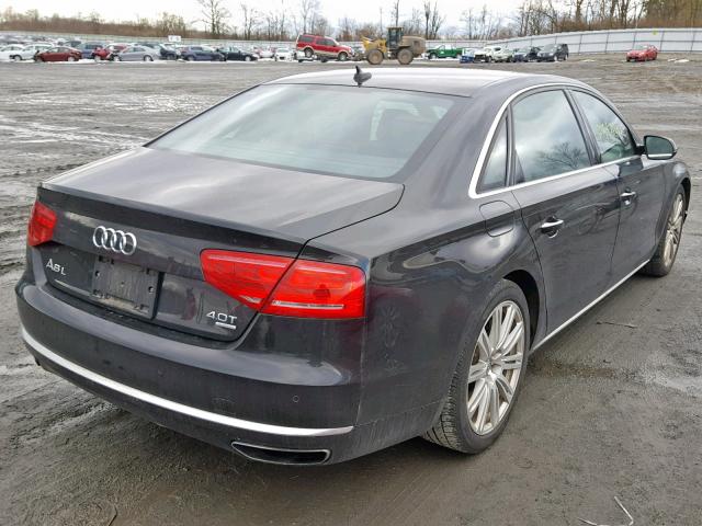 WAUR2AFD1DN011113 - 2013 AUDI A8 L QUATT BLACK photo 4