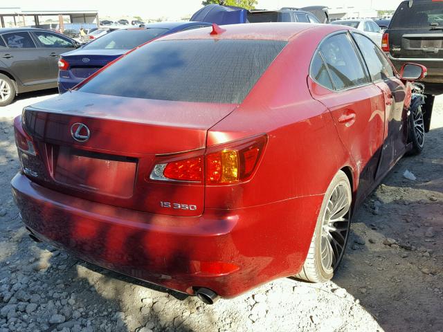 JTHBE262X95022715 - 2009 LEXUS IS 350 RED photo 4