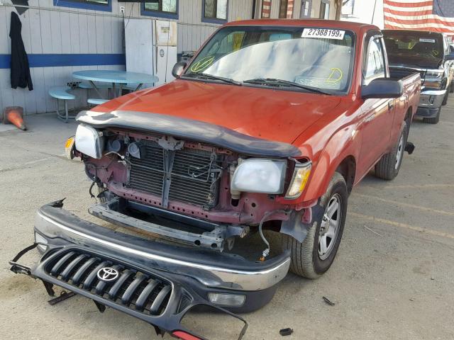 5TENL42N01Z754384 - 2001 TOYOTA TACOMA RED photo 2
