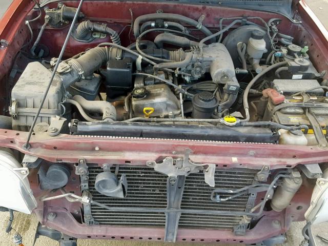 5TENL42N01Z754384 - 2001 TOYOTA TACOMA RED photo 7