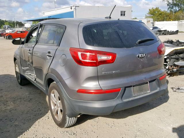 KNDPB3A24D7357611 - 2013 KIA SPORTAGE B GRAY photo 3