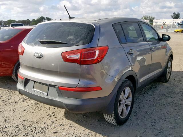 KNDPB3A24D7357611 - 2013 KIA SPORTAGE B GRAY photo 4