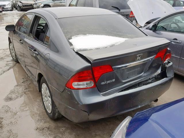 2HGFA16219H109048 - 2009 HONDA CIVIC DX GRAY photo 3