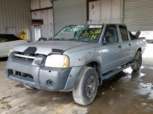 1N6ED29X02C365752 - 2002 NISSAN FRONTIER C GRAY photo 2