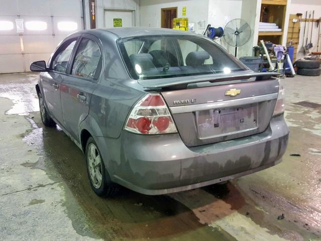 KL1TG56687B081403 - 2007 CHEVROLET AVEO LT GRAY photo 3