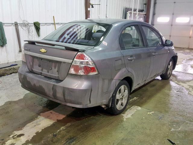 KL1TG56687B081403 - 2007 CHEVROLET AVEO LT GRAY photo 4