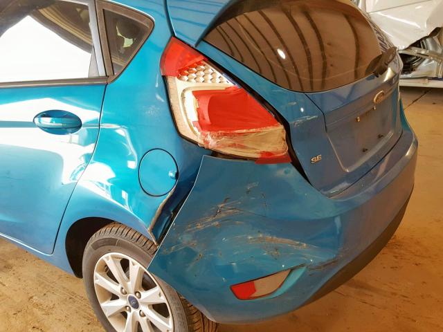 3FADP4EJ6CM121161 - 2012 FORD FIESTA SE BLUE photo 9