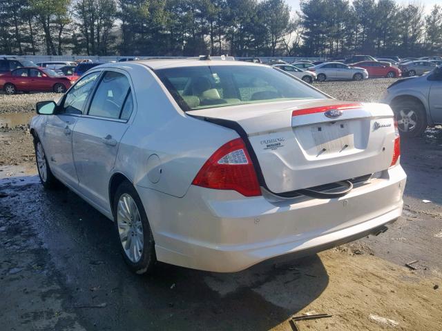 3FADP0L33AR280149 - 2010 FORD FUSION HYB WHITE photo 3