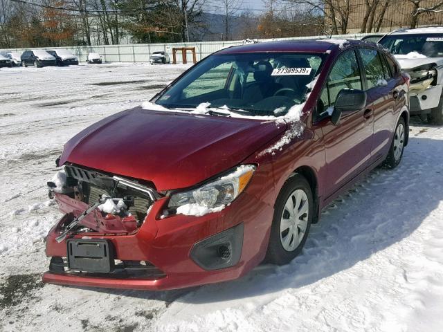 JF1GPAA69EH327868 - 2014 SUBARU IMPREZA BA RED photo 2