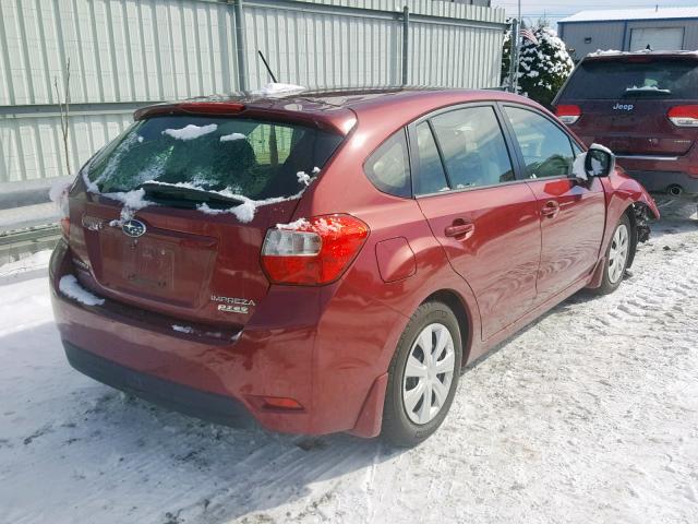 JF1GPAA69EH327868 - 2014 SUBARU IMPREZA BA RED photo 4