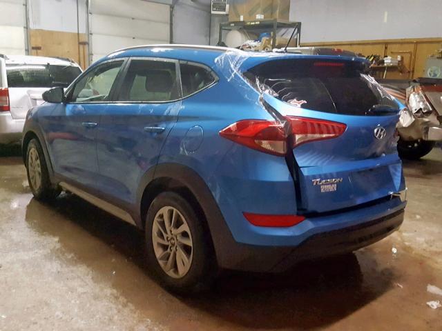 KM8J3CA4XHU469465 - 2017 HYUNDAI TUCSON LIM BLUE photo 3