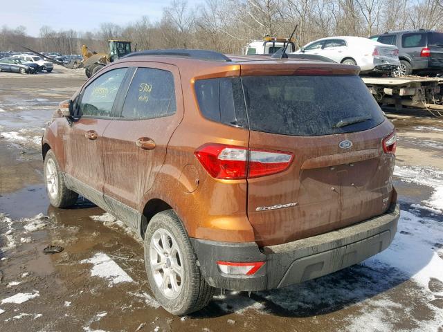 MAJ3P1TE6JC190320 - 2018 FORD ECOSPORT S ORANGE photo 3