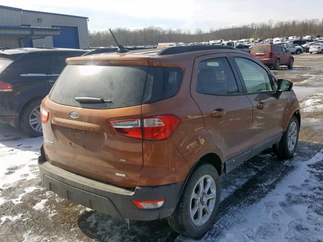 MAJ3P1TE6JC190320 - 2018 FORD ECOSPORT S ORANGE photo 4