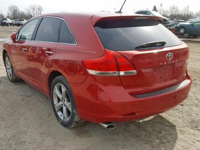 4T3BK11A19U018452 - 2009 TOYOTA VENZA BASE RED photo 3