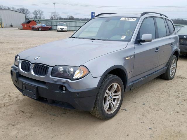 WBXPA93484WC31557 - 2004 BMW X3 3.0I GRAY photo 2