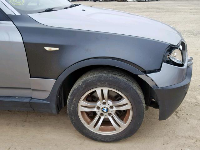 WBXPA93484WC31557 - 2004 BMW X3 3.0I GRAY photo 9