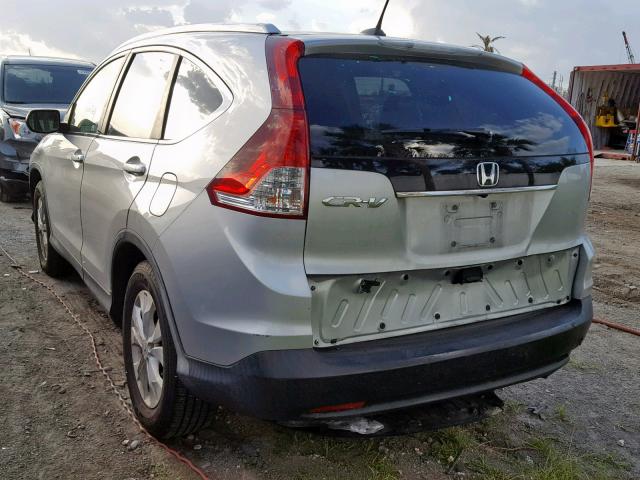 5J6RM3H76CL044077 - 2012 HONDA CR-V EXL SILVER photo 3