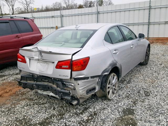 JTHBK262872028147 - 2007 LEXUS IS 250 SILVER photo 4