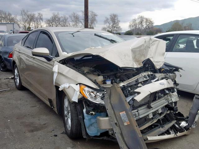 3FA6P0G76HR368337 - 2017 FORD FUSION S TAN photo 1