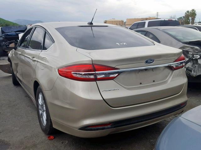 3FA6P0G76HR368337 - 2017 FORD FUSION S TAN photo 3