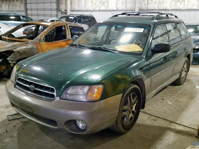 4S3BH665417626389 - 2001 SUBARU LEGACY OUT GREEN photo 2