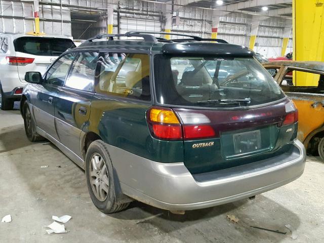 4S3BH665417626389 - 2001 SUBARU LEGACY OUT GREEN photo 3