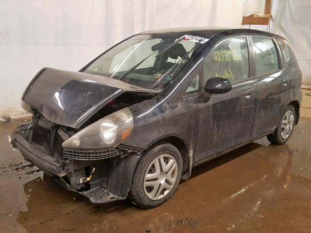 JHMGD38438S025369 - 2008 HONDA FIT BLACK photo 2