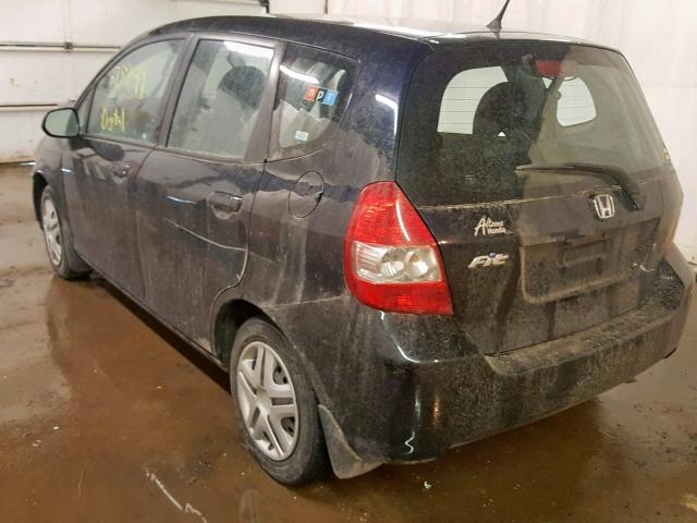 JHMGD38438S025369 - 2008 HONDA FIT BLACK photo 3