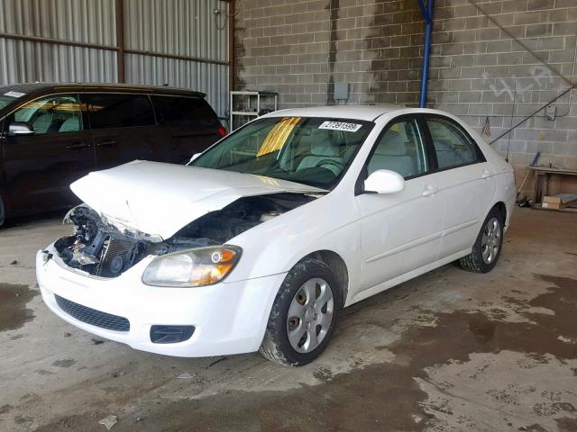 KNAFE221595595955 - 2009 KIA SPECTRA EX WHITE photo 2