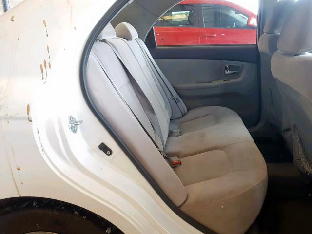 KNAFE221595595955 - 2009 KIA SPECTRA EX WHITE photo 6