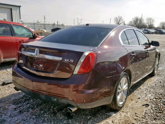 1LNHL9DRXAG616140 - 2010 LINCOLN MKS MAROON photo 4