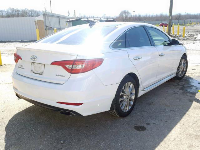 5NPE34AFXFH020341 - 2015 HYUNDAI SONATA SPO WHITE photo 4