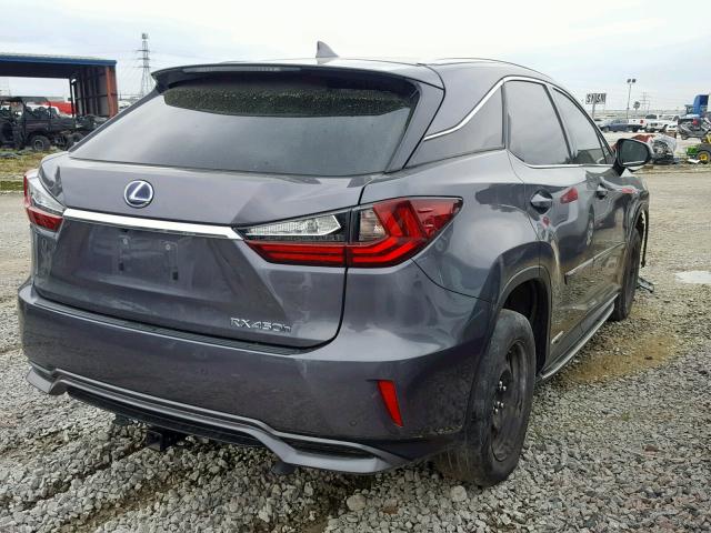 2T2BGMCA5HC011881 - 2017 LEXUS RX 450H GRAY photo 4