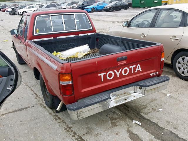 JT4RN93P5P5080513 - 1993 TOYOTA PICKUP 1/2 MAROON photo 3