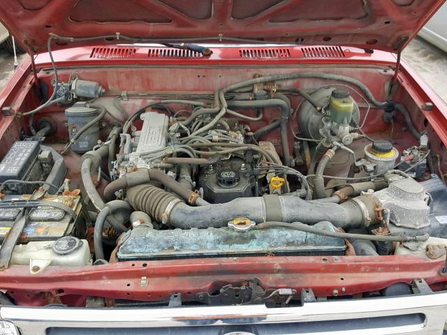 JT4RN93P5P5080513 - 1993 TOYOTA PICKUP 1/2 MAROON photo 7