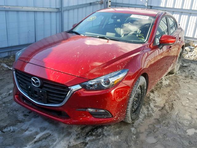 JM1BN1V71J1183183 - 2018 MAZDA 3 TOURING RED photo 2