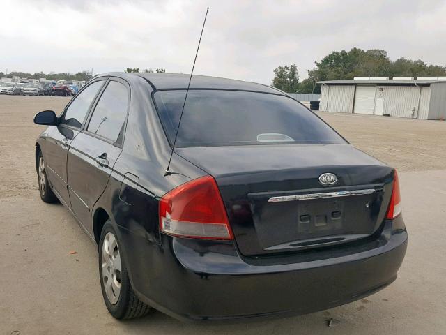 KNAFE121575479789 - 2007 KIA SPECTRA EX BLACK photo 3