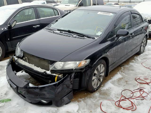 19XFA1F98AE022677 - 2010 HONDA CIVIC EXL BLACK photo 2