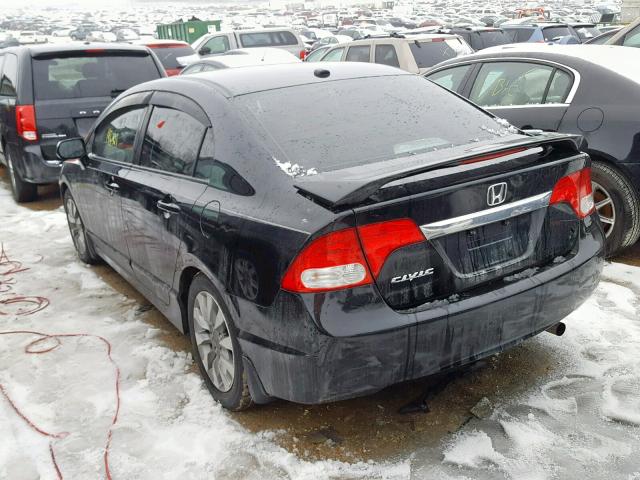 19XFA1F98AE022677 - 2010 HONDA CIVIC EXL BLACK photo 3