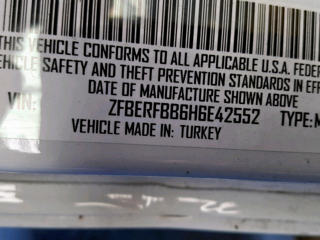 ZFBERFBB6H6E42552 - 2017 RAM PROMASTER 白色 照片 10