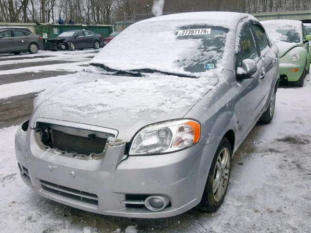 KL1TG56E79B342207 - 2009 CHEVROLET AVEO LT SILVER photo 2